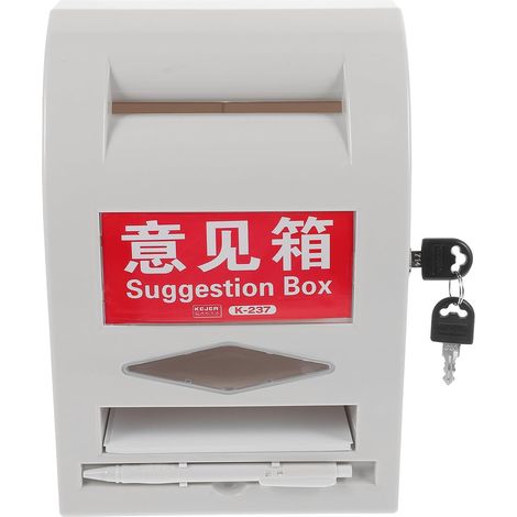 Boîte à suggestions Unomor petite avec serrure pour fixation (1/5)
