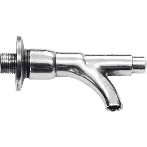 Rubinetto per Fontana da Giardino in Ottone Cromato Morelli Premere (1/2)