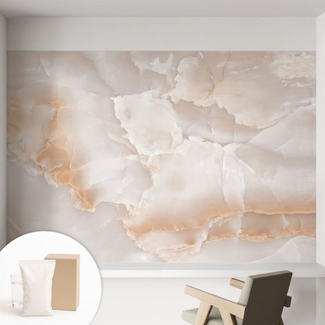 Papier peint intissé avec imprimé pour intérieur moderne application facile a motif - Colle incluse gratuite Motif en pierre 152x104 cm (1/5)