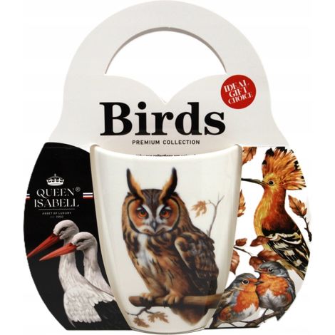 Tazza in porcellana con l'immagine di un gufo, ideale come regalo. (1/5)