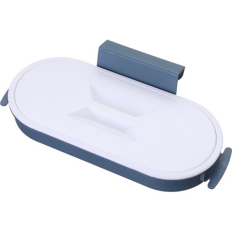 Support pour Sac Poubelle de Cuisine, Armoire de Cuisine Porte-Sac Poubelle Poubelle Cuisine encastrable Porte, Porte-ordures Au-Dessus du Panier de Porte de l'armoire Support de Sac Poubelle(Bleu fon (1/4)
