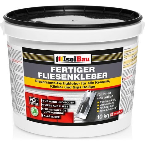 Fliesenkleber Innen und Außen 10kg Fertigkleber Flexmörtel Weiß Fliesen Kleber (1/2)