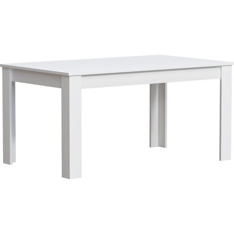 Medina 6 Seater Dining Table MDF Wood, 150 x 90 cm, White