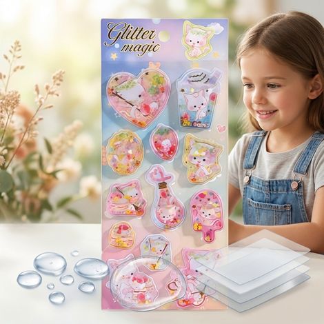 Cartoon 3D Shaker Stickers (05) - Cute 3D Sticker Decorations, DIY Handmade Journal Creative Shaker Stickers -- Cartoon 3D Shaker Stickers (05) -- BIEMMEDUE (1/5)