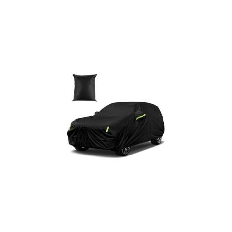 Bâche pour Voiture SUV Impermeable 480 x 175 x 150cm Noir housse de voiture exterieur protection contre la neige protection solaire protection UV, taille universelle pour SUV, bache voiture YL
