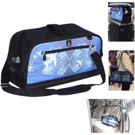 Borsa da viaggio travel bag per gatti e cani aereo auto e treno max 6 kg santorini