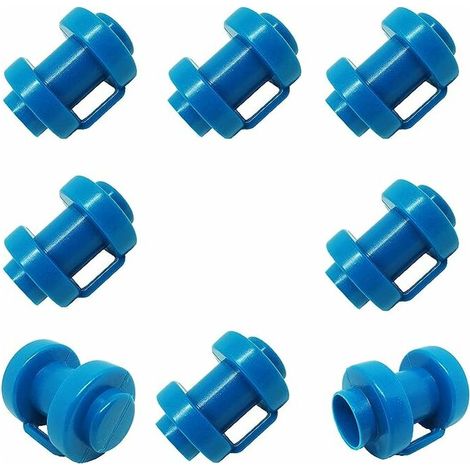 Embouts de Trampoline,Ø25 mm Bleu Jeu de 8 Embouts pour Les Poteaux du Filet de Trampoline (1/5)