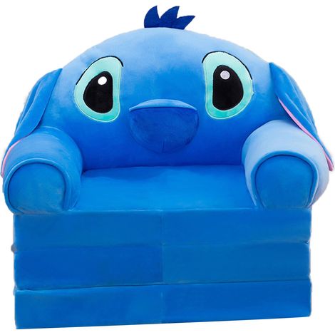 Weiches und niedliches klappbares Kindersofa mit Armlehnen – Cartoon-Babystuhl mit Federdesign für Mädchen- und Jungenzimmer