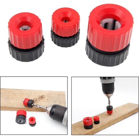 Lot de 3 colliers d'arrêt de foret de 3 à 13 mm réglables pour perceuse de menuiserie Accessoires de travail du bois (1/5)