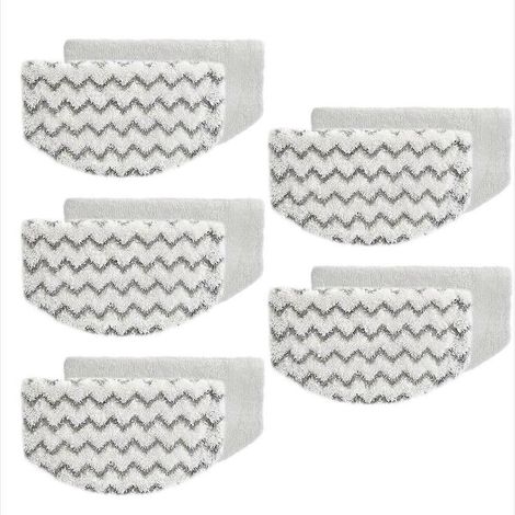 Lot de 10 lingettes 1940 pour balai vapeur Bissell PowerFresh séries 1806, 1544, 1440, 2075A et 2685A, en microfibre lavable. (1/5)