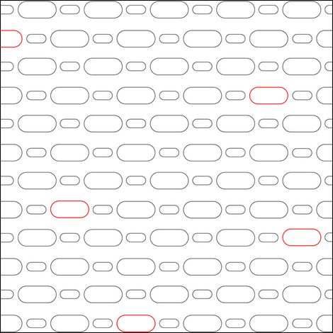 Normbau Duschvorhang 2400x2000mm, weiß mit ovalem Dekor