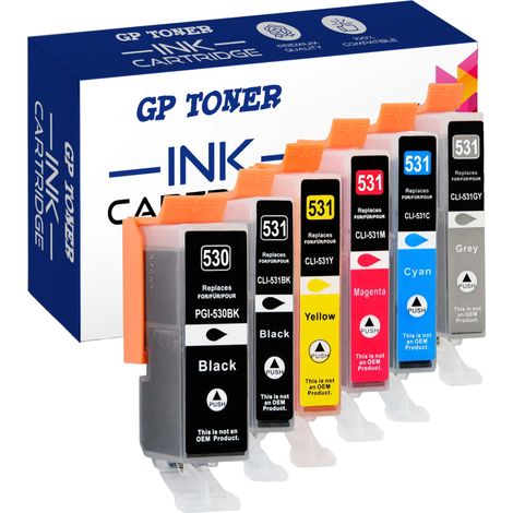 6 cartouches d'encre Canon GP-C530XL cmykgy (1/5)