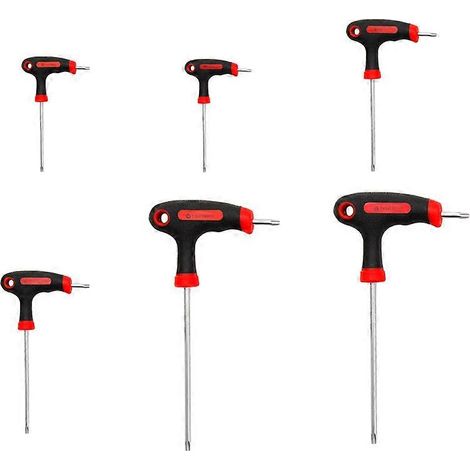 Outil de tournevis Torx et Allen hexagonal avec poignée en T OOTDTY T10/15/20/25/30/40 (1/5)
