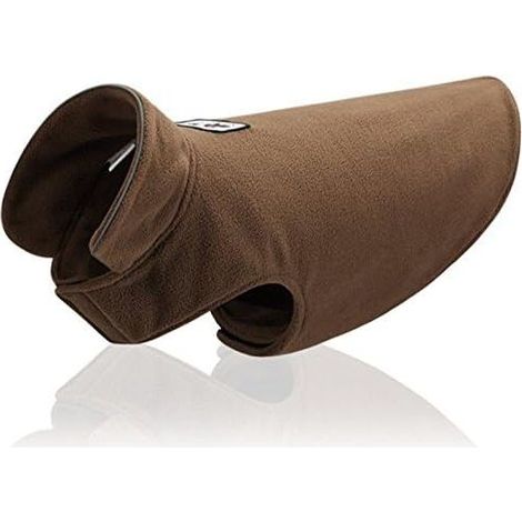 QAZQA Veste d'hiver en polaire réfléchissante douce et réversible pour chien (chameau XL)