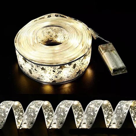 Guirlande lumineuse LED ruban 5 ou 10 mètres, éclairage décoratif pour sapin de Noël, intérieur, jardin et terrasse
