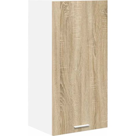 Armario moderno de pared con amplio espacio de almacenamiento 40 x 31 x 80 cm madera de ingeniería blanca 020053299 (1/5)