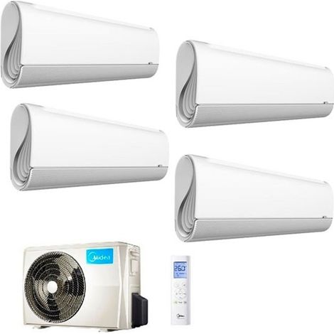 Climatizzatore Midea Quadri Split BreezeleSS+ 12000+12000+12000+12000 M40-36FN8-Q R-32 12+12+12+12