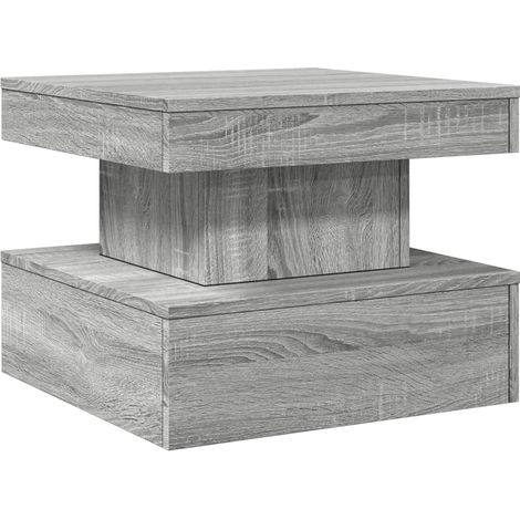 Couchtisch mit LED-Leuchten Grau Sonoma 50x50x40 cm vidaXL751423