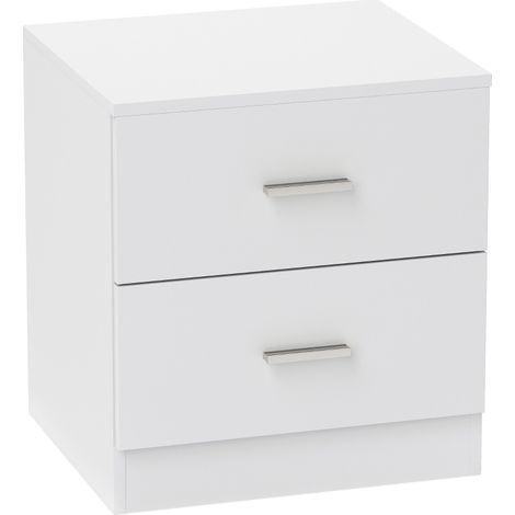 Bedside Table with 2 Drawers, Modern Nightstand, Cabinet Drawers Side Storage Unit for Bedroom, Living Room
