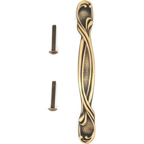 Poignée De Meuble En Laiton Antique 130mm Pour Tiroir Et Porte Décoration Intérieure Lot De 2 (1/5)