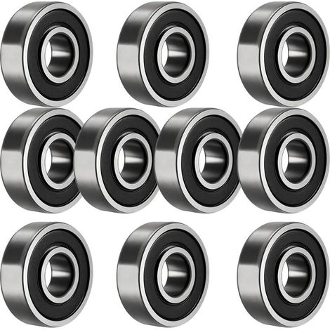 10 pièces 6004-2RS Roulements à billes, 20x42x12 mm, Roulements à billes à gorge profonde doublement protégés, adaptés aux projets DIY, tours, moteurs, imprimantes 3D, fraiseuses et (1/5)
