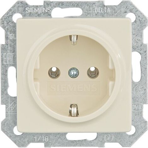 SCHUKO-Steckdose mit Krallen elektroweiß/ Schutzart IP20
