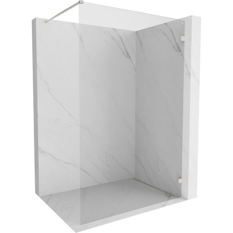 Mexen Lunar Duschwand Walk-in rechts 70 x 200 cm, transparent 8 mm, gebürsteter Nickel - 830-070-000-97-00-P
