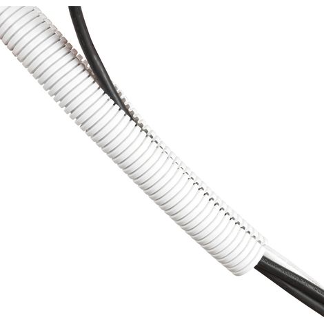 D-Line CTT1.1W Tubo Per Cavi Elettrici, Tubo Corrugato, Tubi Nascondi Cavi - 32mm Diametro Esterno - 1.1 m Lunghezza - Bianco (1/5)