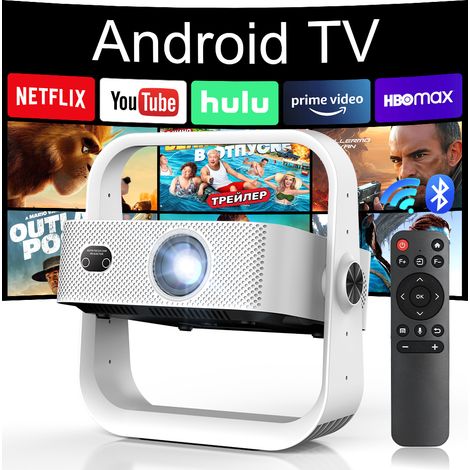 Vidéoprojecteur Intelligent 1080P Native - Projecteur 28,000 lumens - Wi‑Fi 6 & Bluetooth 5.4 - Android 12 - Correction automatique