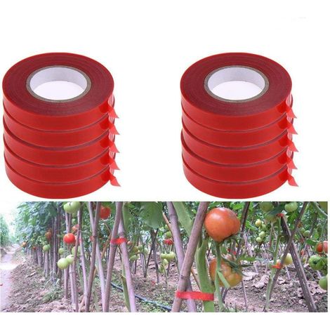Pflanzenbindegarn aus Polyethylen (PE), 20 Rollen à 50m, rot, abreißbar von Hand, zum Anbinden von Tomaten, Gemüse, Blumen (Stärke: 1.2mm)