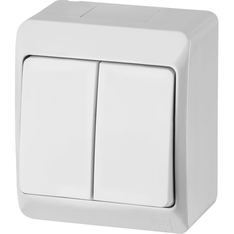 F&F Interrupteur bipolaire WB-1G - Vert - Avec lampe témoin - 16A - Montage sur rail (1/5)