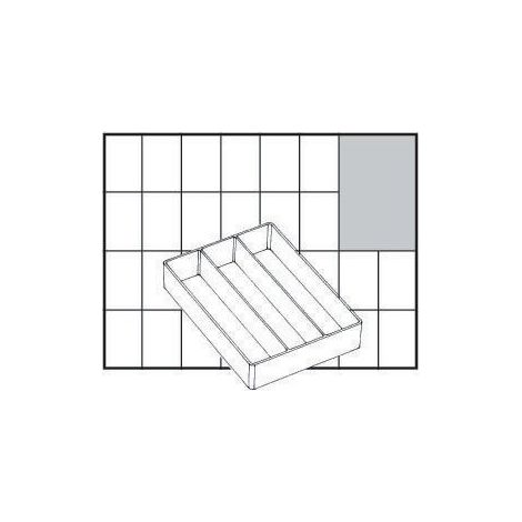 raaco Insert de coffret de rangement (L x l x H) 109 x 79 x 24 mm Nombre de compartiments: 3 Contenu