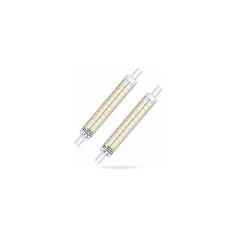 Bombilla LED R7s de 118 mm regulable de 10 W, bombillas R7s de 118 mm blanco cálido de 3000 K, equivalente a lámpara halógena de 48 W, 60 W o 75 W, 1000 lm, 360 grados, precio R7s J118 Lineai - Crezuo