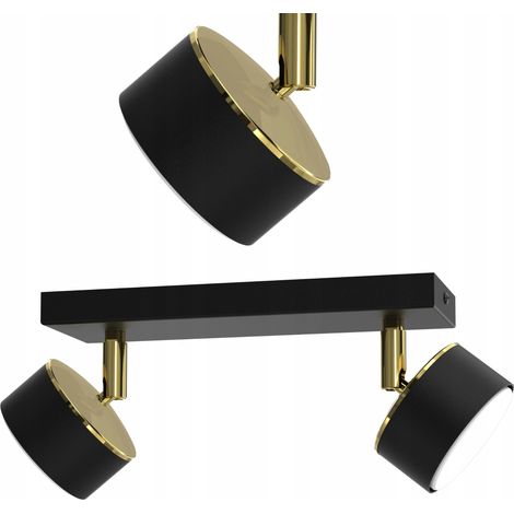 Deckenleuchte, Deckenstrahler, schwarz-goldene GX53-LED-Lampe (1/5)