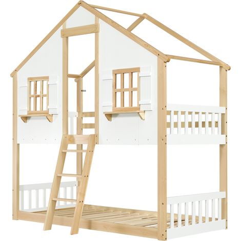 GagaLit mezzanine enfant 90x200 cm blanc naturel (1/5)