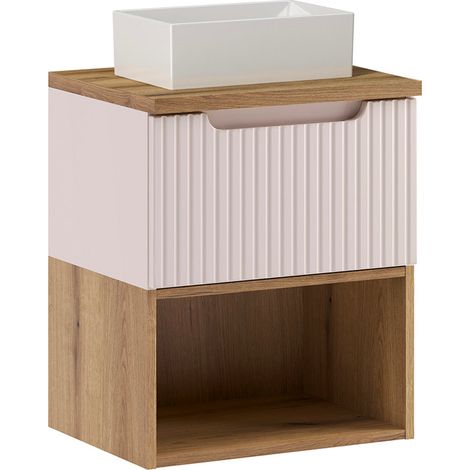 Mueble lavabo 50cm Riva Cashmere y Madera (1/4)