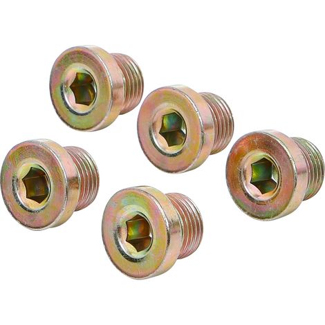 5 Pièces - Bouchon De Vidange - Filetage M17 X 1,5 Mm - Compatible Art. 126 - Pour Réservoirs Industriels - Acier Robuste - Argenté (1/3)
