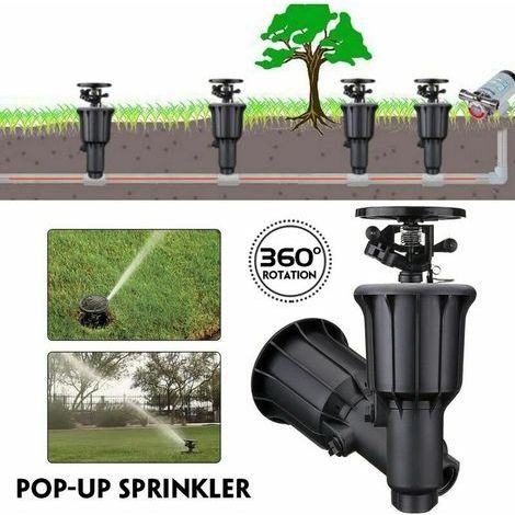 Automatischer, rotierender Sprühkopf für Garten und Rasen, 1/2/3/4 Zoll integrierte Düse (1/4)
