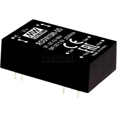 Mean Well RDDW10H-05 DC/DC-Wandler 1 A 10 W Anzahl Ausgänge: 2 x Inhalt 1 St.