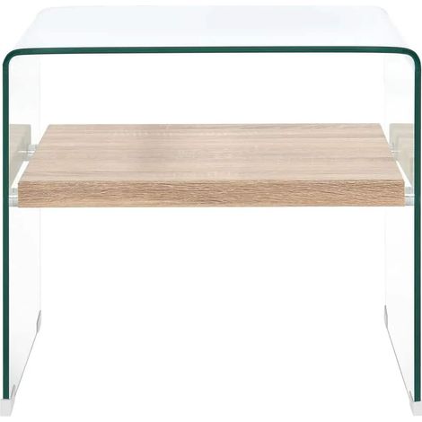 Maison Exclusive - Tavolino da Salotto Trasparente 50x50x45 cm in Vetro Temperato (1/5)