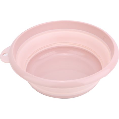 Bassine pliable en plastique pour les voyages et le camping, cuisine, bassine à vaisselle (rose) (1/5)
