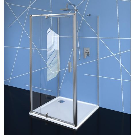 EASY screnn trois côtés 900-1000x800mm, portes pivotantes, variante L/R, verre clair (1/5)