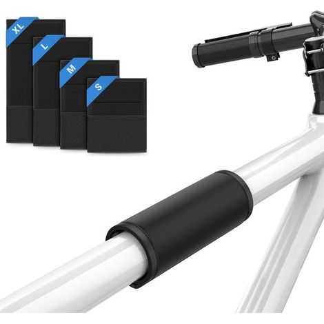 Rahmenschutz für Fahrräder, 4er-Set, E-Bike-Zubehör, für Carbonfaserrahmen, Neopren-Rahmenschutz, Ersatz-Kettenschutz, Schwarz (1/5)