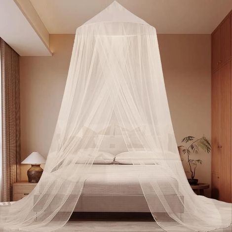 Moskitonetz fürs Bett – Maße nicht spezifiziert – 250 x 1100 x 60 cm – Polyester – Kuppelform – Für den Innenbereich (1/4)