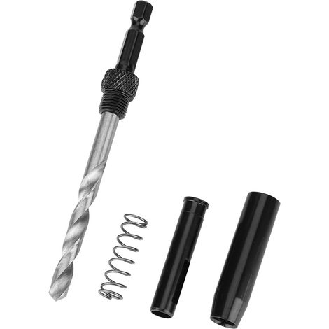 Lot de 7 mèches à trou de charnière noires pro bois menuiserie avec 1 clé Allen coudée (1/5)