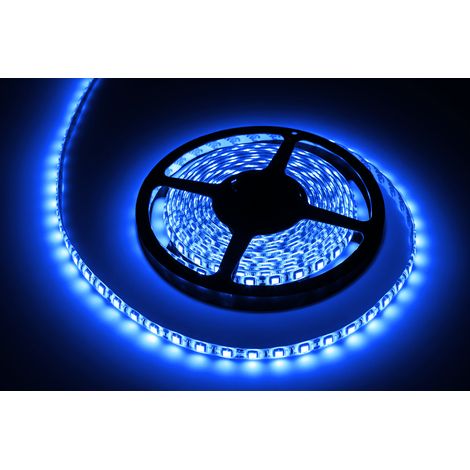 Striscia LED blu da 5 m, 5050SMD, 12 V, impermeabile, con diodi, marca Rebel.