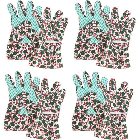 4 paires de gants de jardin avec picots en PVC pour nettoyer le jardin, désherber, planter, arroser (Style 1) (1/5)