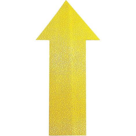 Durable 170504 - Segnaletica da Pavimento Forma a Freccia, Confezione da 10 Pezzi, Giallo (1/3)