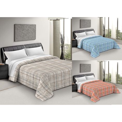 Trapunta Piumone Letto Invernale Imbottita 300gr Scaldanotti Nadia, misuraPiazza E MezzacoloreBlu (1/5)