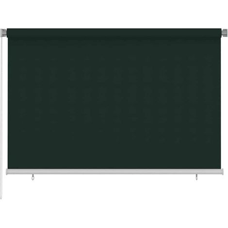 vidaXL Store roulant d'extérieur 225 (l) x 140 (H) cm vert foncé HDPE (1/5)